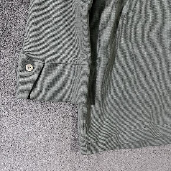 J. Jill Textured Tunic Top Mineral Green Womens Sz L Pockets Long Sleeve - Picture 7 of 7